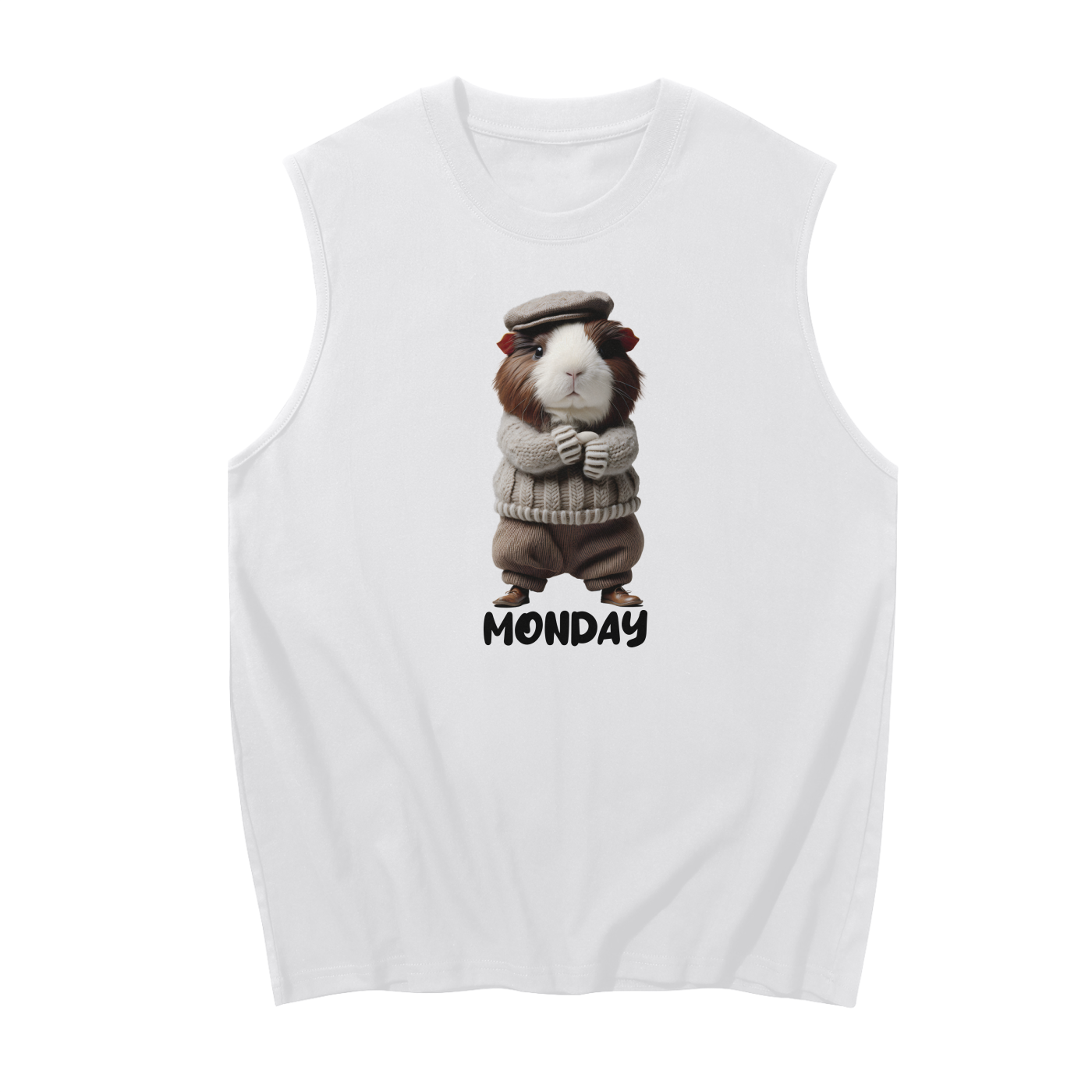 Monday - Sleeveless Tank Top - 230 GSM (White)